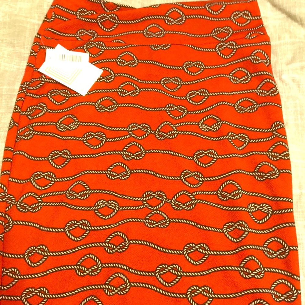 Red sailor heart knots cassie skirt